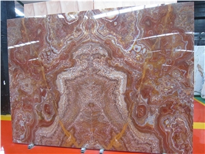 Multicolor Red Onyx,Turkey Red Onyx Slabs