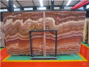 Multicolor Red Onyx,Turkey Red Onyx Slabs