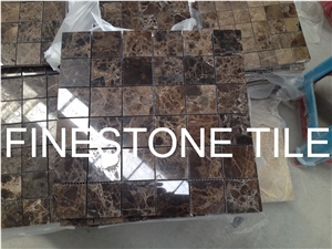 Emperador Dark Mosaic, Brown Marble Mosaic