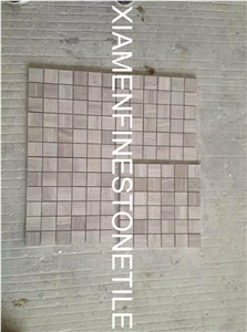 White and Grey Wood Grainy Marble Mosaic