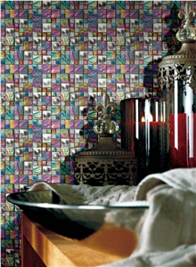 Colorful Glass Wall Mosaic