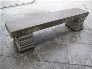 Granite Bench with Animal Carving for Garden Decoration