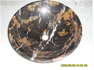 Nero Portoro Marble Wash Bowl, Sink