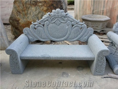 Royal Style Granite Bench Chairs, Custom Granite Chair, G603 Grey Granite Bench