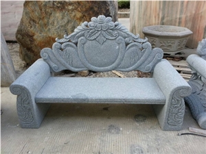 Royal Style Granite Bench Chairs, Custom Granite Chair, G603 Grey Granite Bench