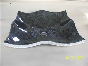 Shanxi Black Stone Sink,Granite Basin Of Good Quality