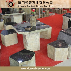 Black Basalt Table and Chair Sets, Zhangpu Black Basalt Table