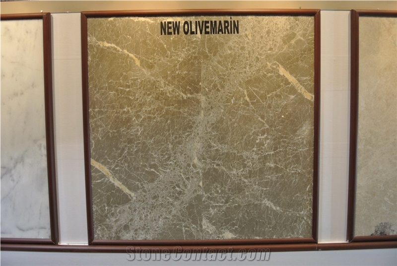 New Olive Marin Marble Tiles, Slabs