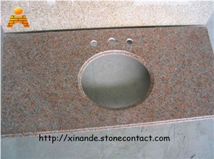 Bath Tops, Maple-Leaf Red Granite Vanities