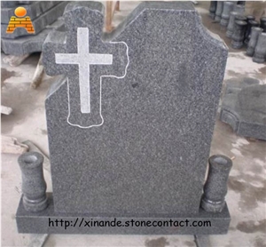 G343 Granite Tombstones, Grey Shandong