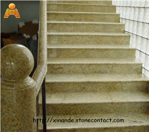 G682 Stairs, Rust Stone Steps