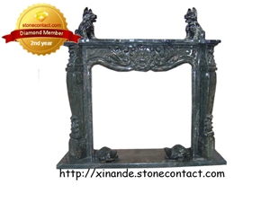 Granite Carved Fireplace