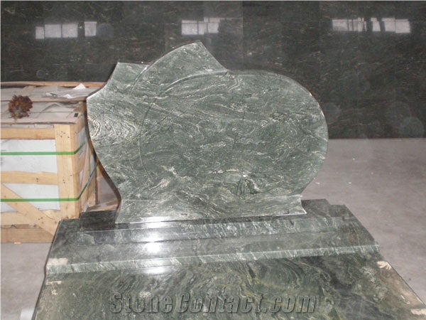 Green Jadeite Granite Headstone