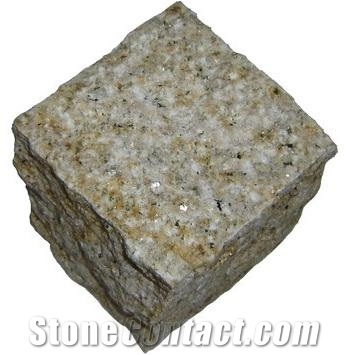 Cube Stone,cobble Stone,granite Cube Stone, G682 Yellow Granite Cobble Stone