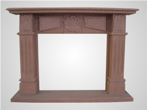Brown Sandstone Fireplace