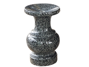 Monument Vase, Black Granite Urn, Vase, Bench