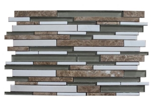 Natural Stone with Glass Mosaic