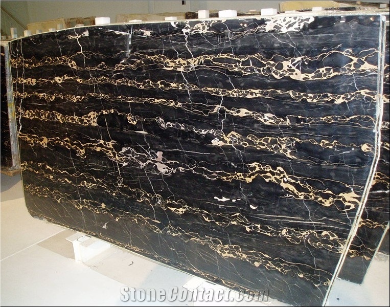 Nero Portoro Marble, China Portoro Marble Slabs