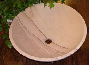 Yellow Sandstone Wash Basin