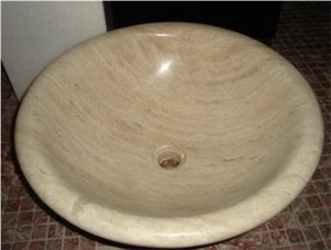 Beige Travertine Wash Basin