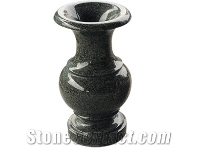 Black Granite Urn, Vase, Bench