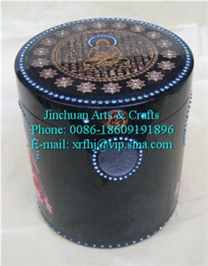 Granite Cremation Urn (ZHHG-DZW21x23), Hei-Hua-Gang Black Granite Cremation Urn