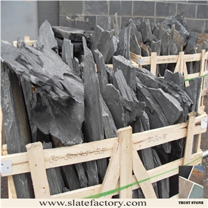 Black Slate York Flagstones, China Black Slate Flagstones