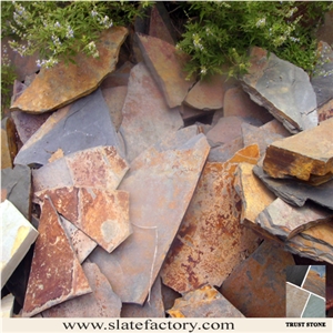 Natural Rusty Slate Flagstone Pattern