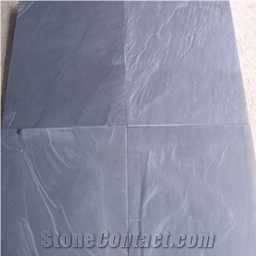 Brushed Slate, China Black Slate Slabs & Tiles