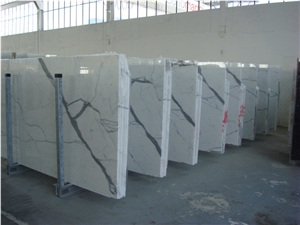 Italian Statuario Extra Marble Slabs , Statuario Cervaiole White Marble