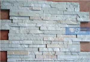 Gwalior Mint Sandstone Wall Cladding Panel, White Sandstone