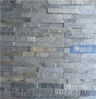 Silver Shine Wall Panels, Grey Slate Cultured Stone