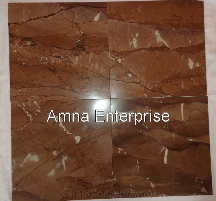Chocolate Marble Tiles, Sangre Red Marble