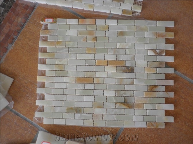 DLStone Onyx Mosaic, White Onyx Mosaic