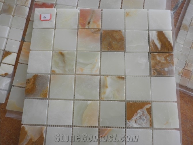 DLStone Onyx Mosaic, White Onyx Mosaic