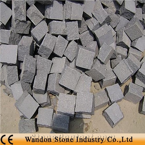G654 Granite Cobble, G654 Granite Cube Stone, China Black Granite Cube Stone