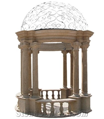 Garden Gaebo, Beige Sandstone Gazebo from China - StoneContact.com