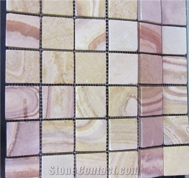 Slate Pink Sandstone Mosaic