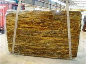 Brazil Hurricane Gold Granite Slab(low Price)