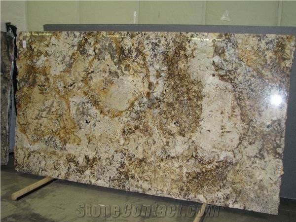 Polished Caledonia Granite Slab(own Factory)
