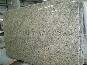 Polished Giallo Imperial Granite Slab(own Factory)