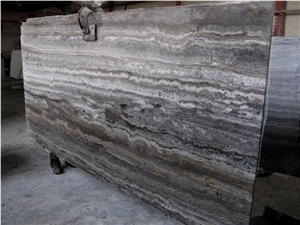 Polished Grey Travertine Slab(good Polsihed)