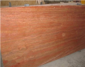Polished Orange Travertine Slab(good Price)