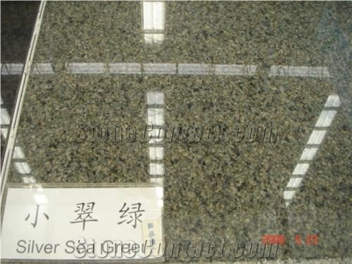 Polished Silver Sea Green Granite Slab