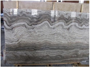 Polished Silver Travertine Slab(own Factory)