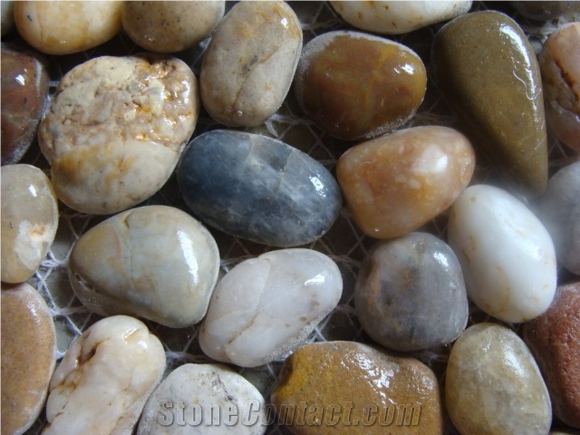 Colorful Marble Pebble Paving Stone