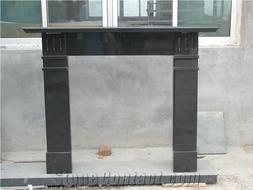 Black Granite Fireplace Mantel
