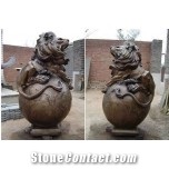 Bronze Lion Statue, Garden Sculptures