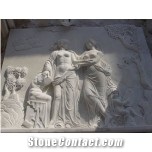 Hand-Carved Marble Relief