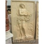 Hand-Carved Marble Relief